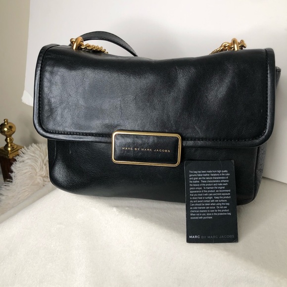 Marc Jacob Black Leather Shoulder/Cross body Bag - Picture 2 of 15